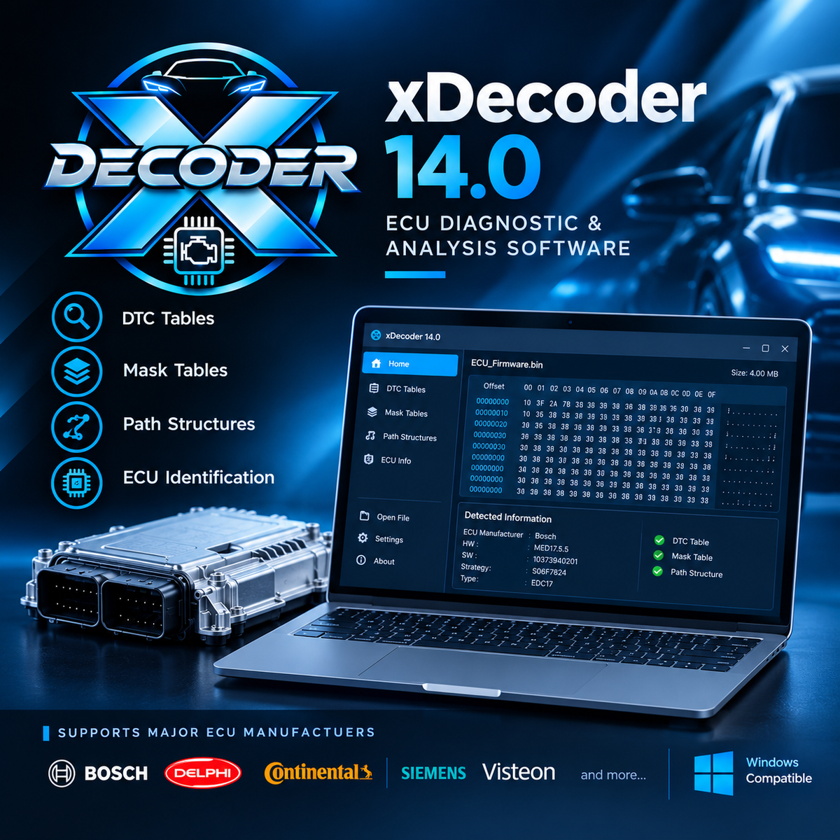 Download xDecoder 14.0 Software – Complete DTC Removal Solution (Lifetime License)